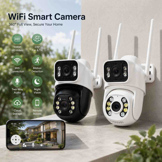 Bežična WiFi PTZ sigurnosna kamera 1080P (270° pan/tilt) — iCSee kompatibilna
