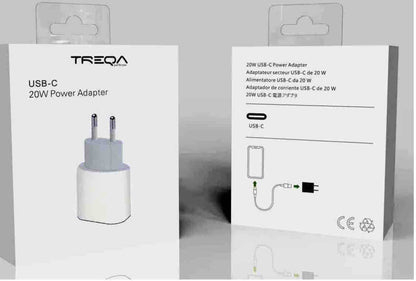 USB-C zidni punjač 20W (EU priključak) - kompaktni adapter