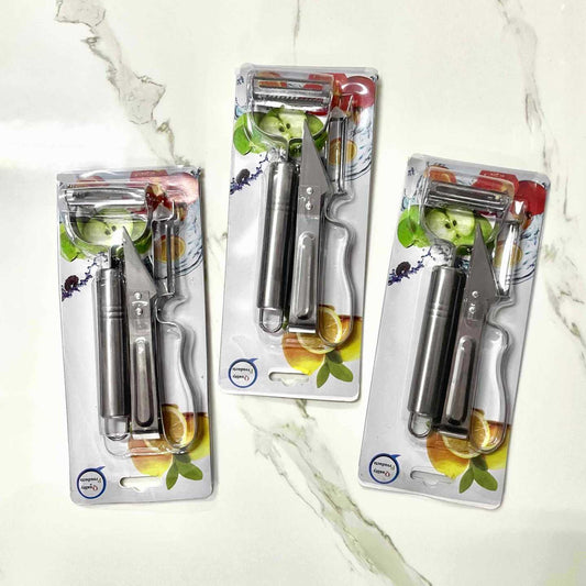 Kućni set za guljenje i sječenje voća/povrća 3u1 (inox izgled)