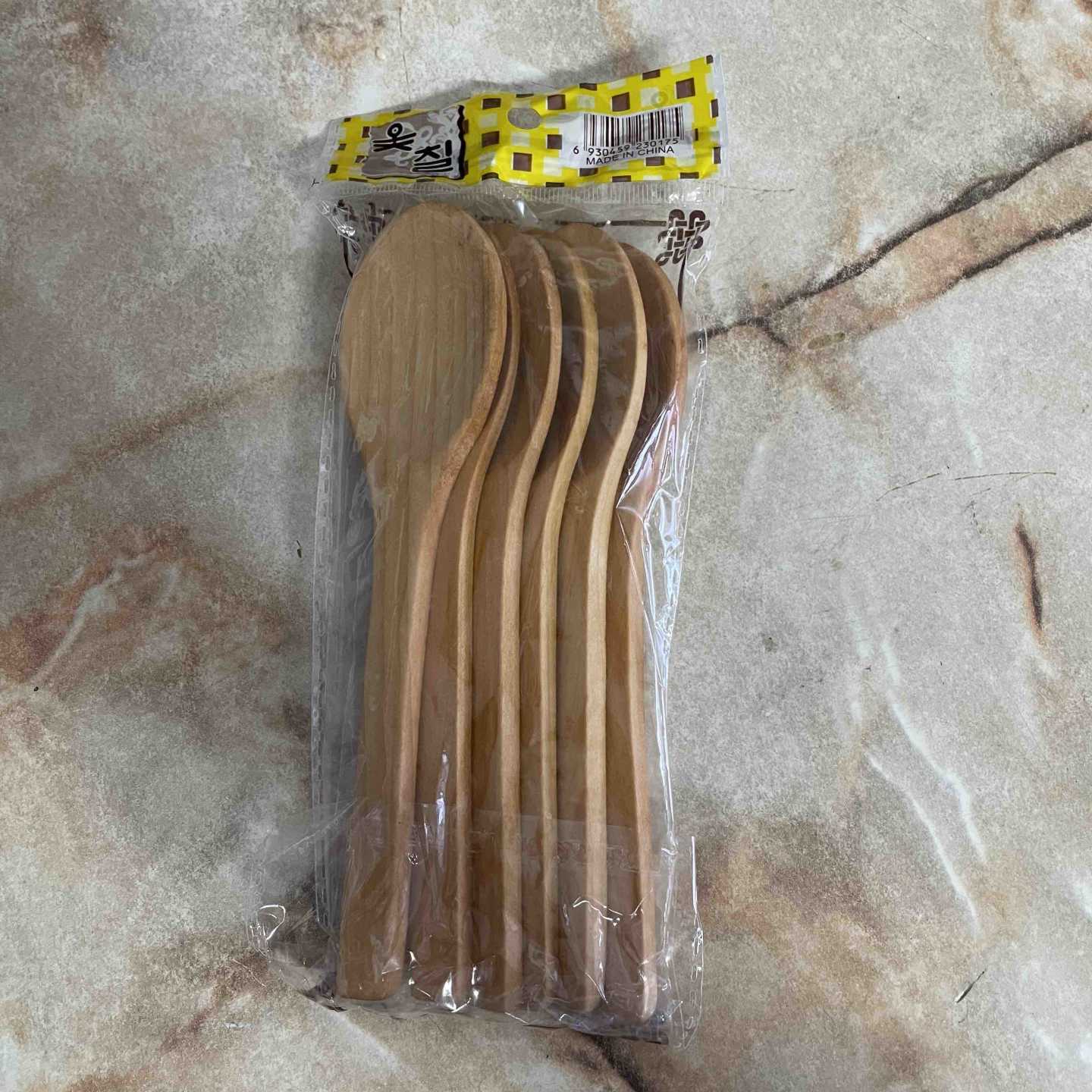 Set 6 drvenih kašika za med i desert