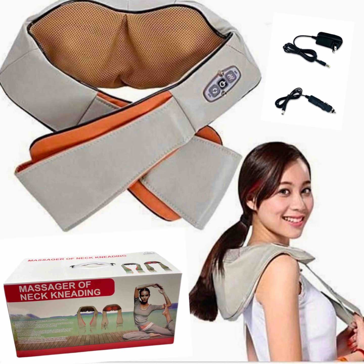 Shiatsu električni masažer za vrat i ramena s grijanjem
