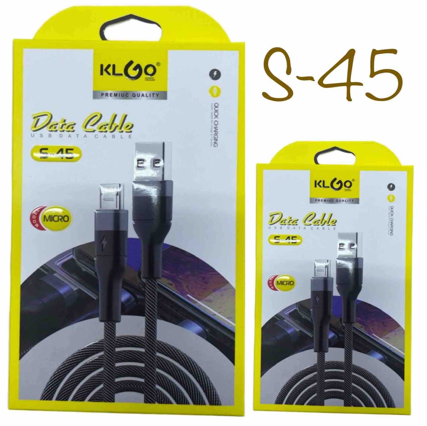 USB A — Micro‑USB kabel S-45, pleteni data/charging