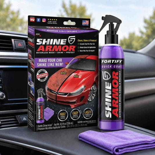 Shine Armor — sprej za brzo čišćenje i zaštitu automobila sa krpom