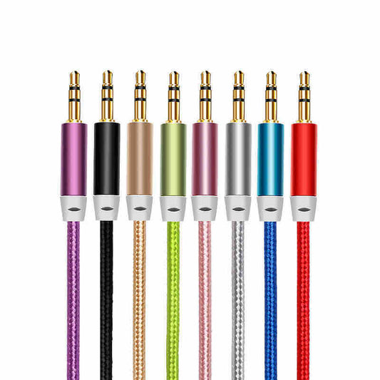 3.5 mm AUX kabel (muški–muški), pleteni, mix boja