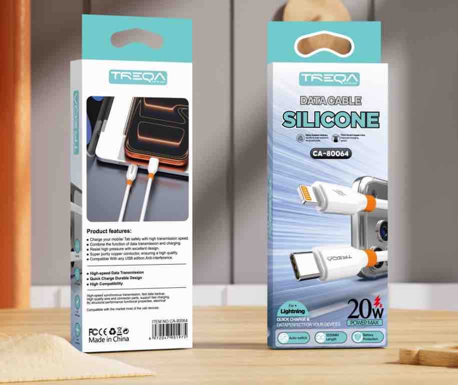Silikonski podatkovni i punjački kabl za Lightning – bijeli