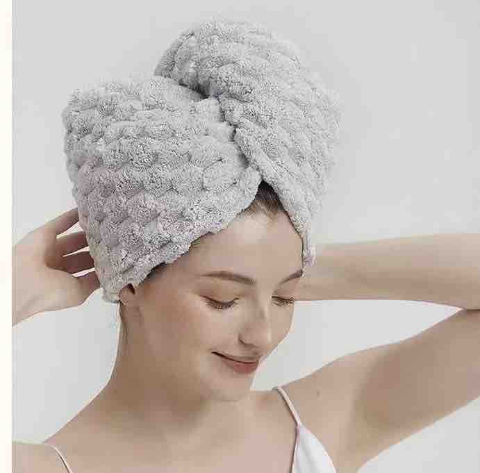 Mekana turban kapa za sušenje kose (coral fleece)