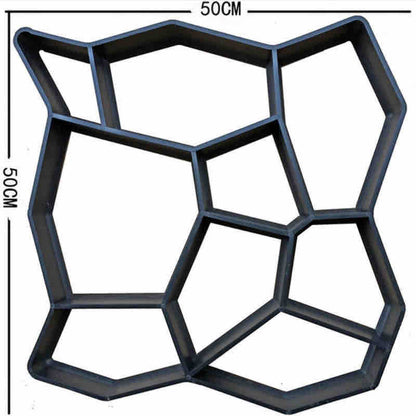 Plastični kalup za popločavanje 50×50×4.5 cm — praktični oblik prirodnog kamena
