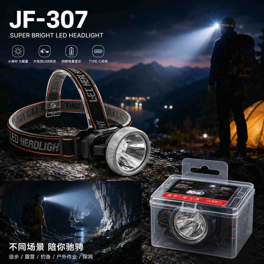 Punjiva LED lampa za glavu JF-307 sa Type-C punjenjem