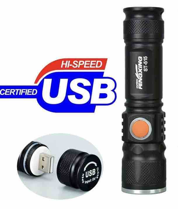 USB punjiva mini LED baterijska lampa sa kopčom