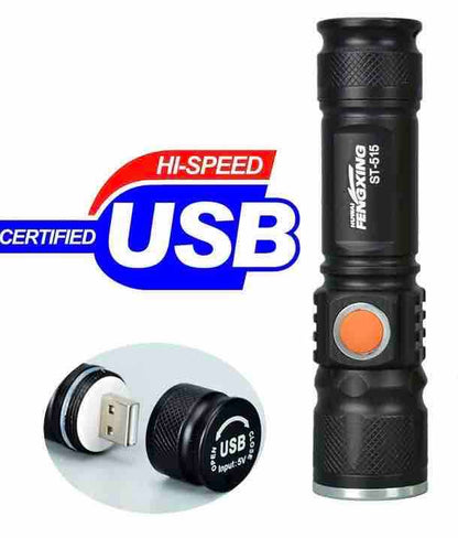 USB punjiva mini LED baterijska lampa sa kopčom