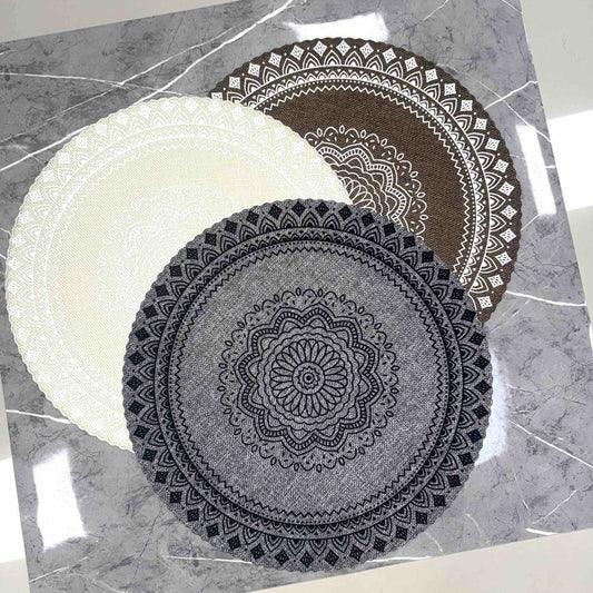 Set okruglih podmetača 38 cm, 12 kom — mandala dezen