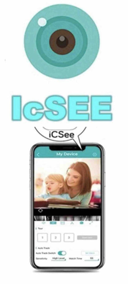 Vanjska WiFi PTZ sigurnosna kamera 8MP (4K) — bijela, iCSEE