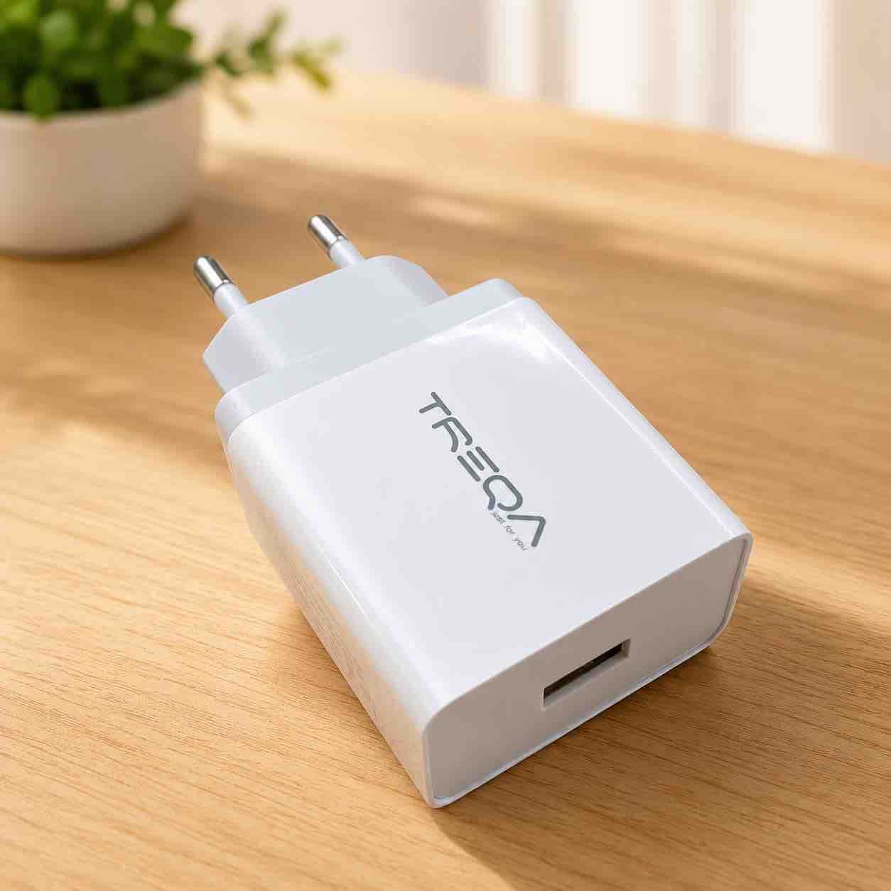 Zidni USB punjač 2A (EU, 1x USB-A) - bijeli